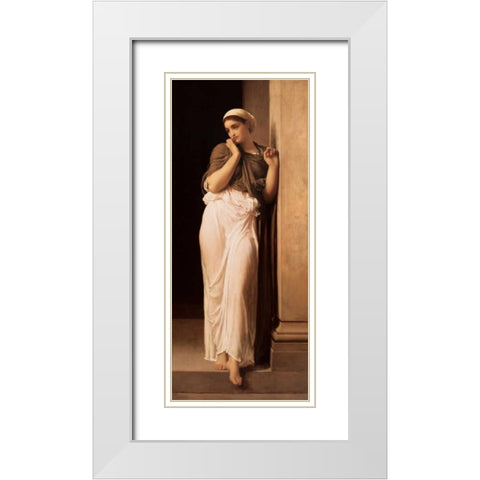 Nausicaa from James Joyces Ulysses White Modern Wood Framed Art Print with Double Matting by Leighton, Lord Frederic