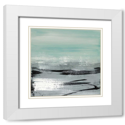 Beach I White Modern Wood Framed Art Print with Double Matting by McAlpine, Heather