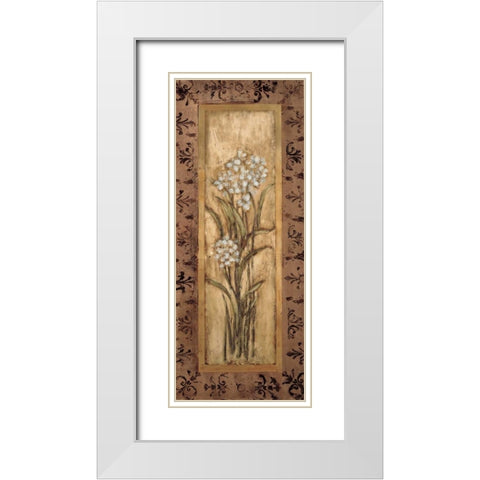 Paperwhites I White Modern Wood Framed Art Print with Double Matting by Mindeli