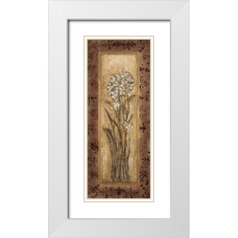 Paperwhites II White Modern Wood Framed Art Print with Double Matting by Mindeli