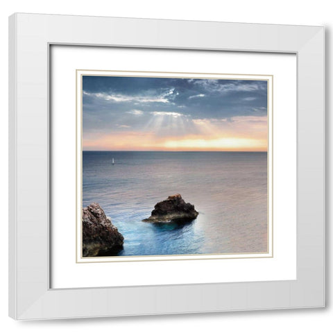 At A Standstill White Modern Wood Framed Art Print with Double Matting by Mori, Sergi