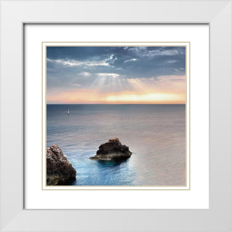 At A Standstill White Modern Wood Framed Art Print with Double Matting by Mori, Sergi