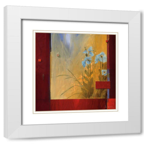 Le Decouverte Du Jardin White Modern Wood Framed Art Print with Double Matting by Li-Leger, Don