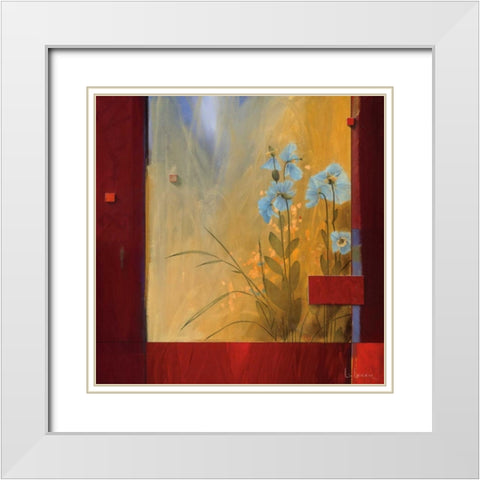 Le Decouverte Du Jardin White Modern Wood Framed Art Print with Double Matting by Li-Leger, Don