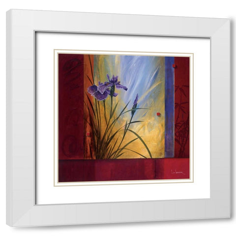 LEsprit Du Printemps White Modern Wood Framed Art Print with Double Matting by Li-Leger, Don