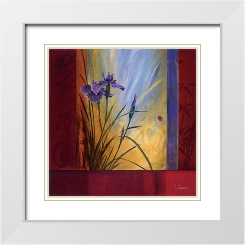 LEsprit Du Printemps White Modern Wood Framed Art Print with Double Matting by Li-Leger, Don