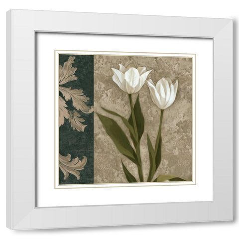Cantata II White Modern Wood Framed Art Print with Double Matting by Mallett, Keith