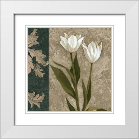 Cantata II White Modern Wood Framed Art Print with Double Matting by Mallett, Keith
