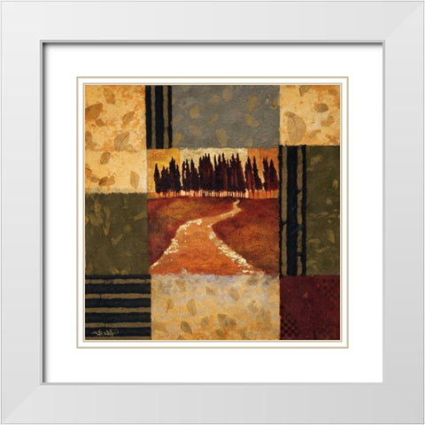 Pastorale White Modern Wood Framed Art Print with Double Matting by Mallett, Keith