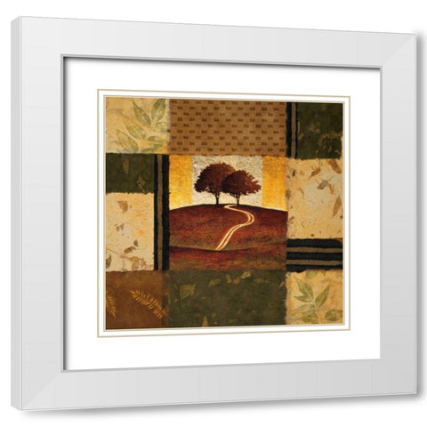Adagio White Modern Wood Framed Art Print with Double Matting by Mallett, Keith