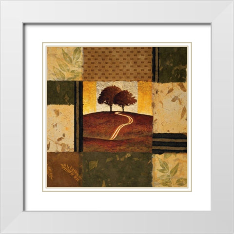 Adagio White Modern Wood Framed Art Print with Double Matting by Mallett, Keith