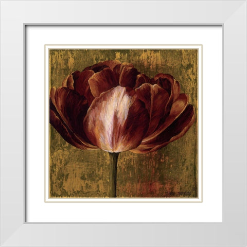 Full of Life I White Modern Wood Framed Art Print with Double Matting by Thompson, Linda