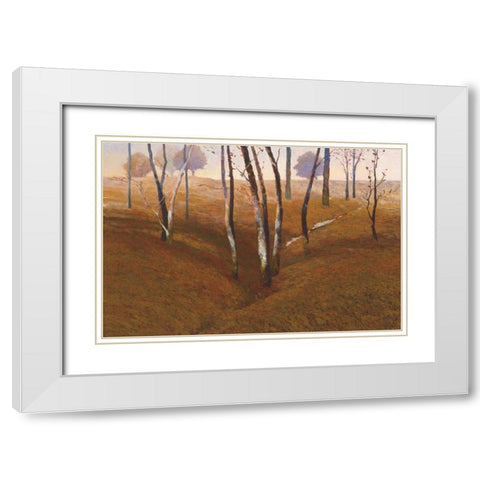 French Oaks White Modern Wood Framed Art Print with Double Matting by Lovelace, Kent