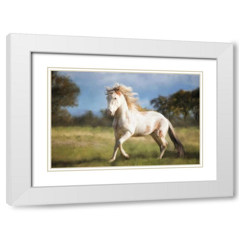 Liberty Dance White Modern Wood Framed Art Print with Double Matting by Caro, Wendy