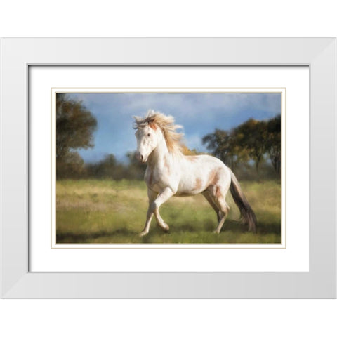 Liberty Dance White Modern Wood Framed Art Print with Double Matting by Caro, Wendy