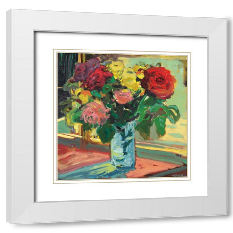 Window Sill II White Modern Wood Framed Art Print with Double Matting by Harwood, Jennifer