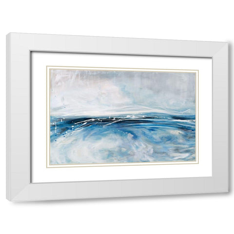 Cloud Pond White Modern Wood Framed Art Print with Double Matting by Parker, Karen Lorena