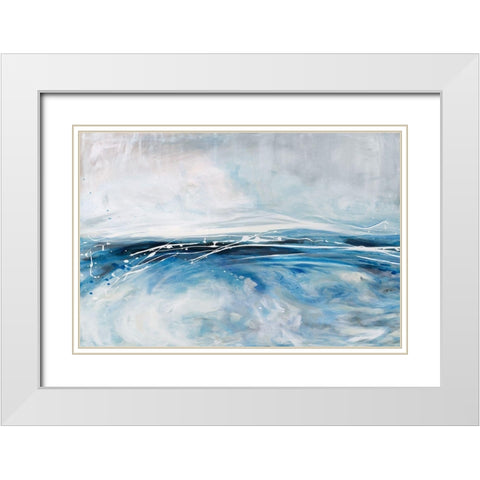 Cloud Pond White Modern Wood Framed Art Print with Double Matting by Parker, Karen Lorena