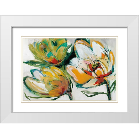 Bloomed II White Modern Wood Framed Art Print with Double Matting by Fitsimmons, A.