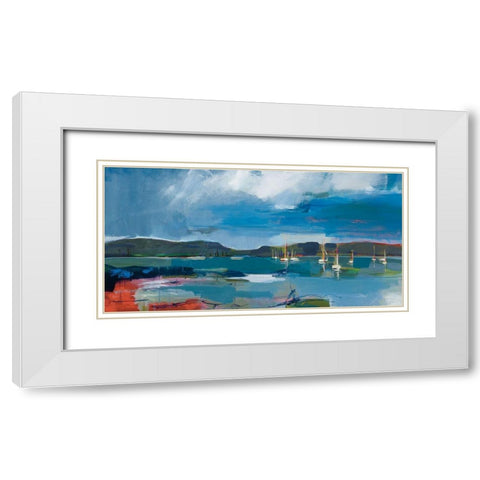 Coastal Display White Modern Wood Framed Art Print with Double Matting by Fitsimmons, A