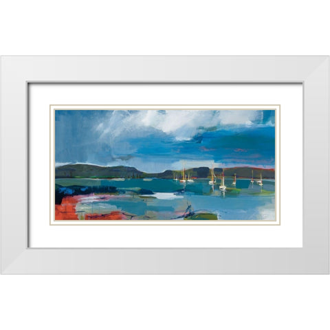 Coastal Display White Modern Wood Framed Art Print with Double Matting by Fitsimmons, A