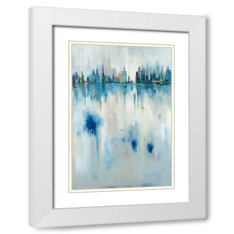 City Dreams White Modern Wood Framed Art Print with Double Matting by Jackson, Victoria