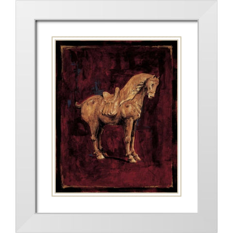 Dynasty No. 1 White Modern Wood Framed Art Print with Double Matting by Panossian, Paul