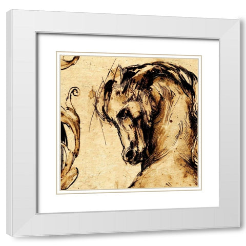 Classical Style-C White Modern Wood Framed Art Print with Double Matting by Panossian, Paul