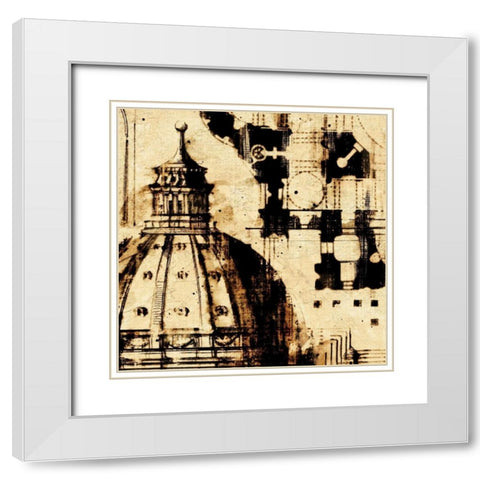 Classical Style-D White Modern Wood Framed Art Print with Double Matting by Panossian, Paul