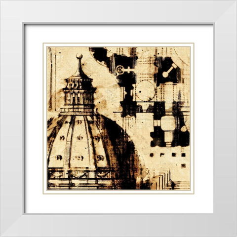 Classical Style-D White Modern Wood Framed Art Print with Double Matting by Panossian, Paul