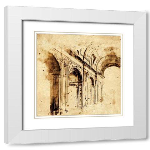Classical Style-F White Modern Wood Framed Art Print with Double Matting by Panossian, Paul