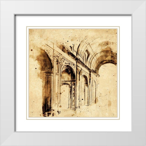 Classical Style-F White Modern Wood Framed Art Print with Double Matting by Panossian, Paul