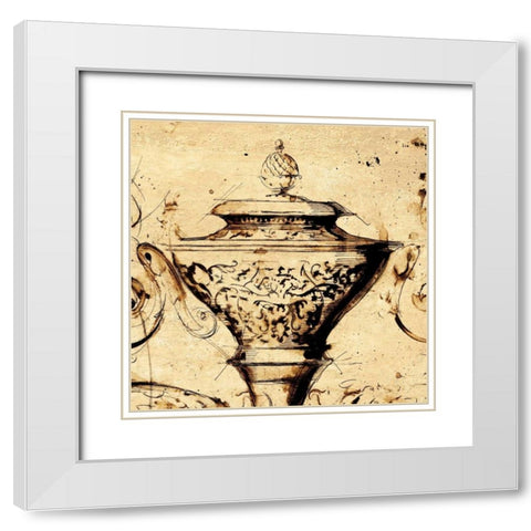 Classical Style-H White Modern Wood Framed Art Print with Double Matting by Panossian, Paul