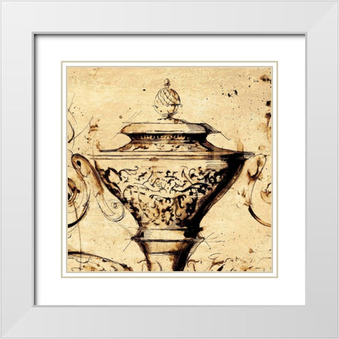 Classical Style-H White Modern Wood Framed Art Print with Double Matting by Panossian, Paul