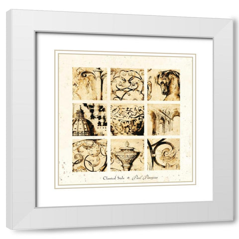 Classical Style White Modern Wood Framed Art Print with Double Matting by Panossian, Paul