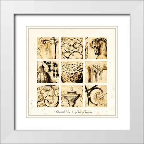 Classical Style White Modern Wood Framed Art Print with Double Matting by Panossian, Paul