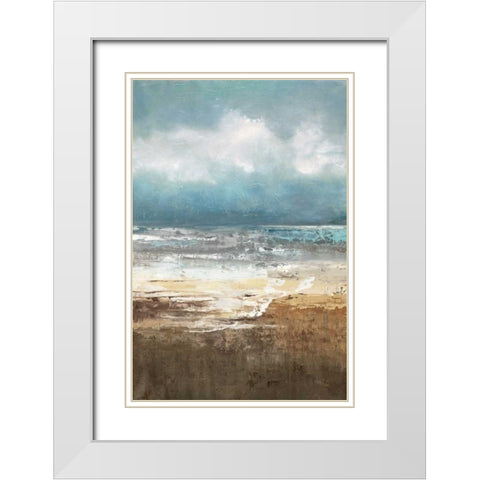 Oceanscape White Modern Wood Framed Art Print with Double Matting by Quintero, Tita