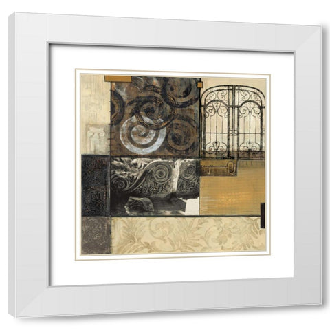 Classical Ruins I White Modern Wood Framed Art Print with Double Matting by Tunick, Connie