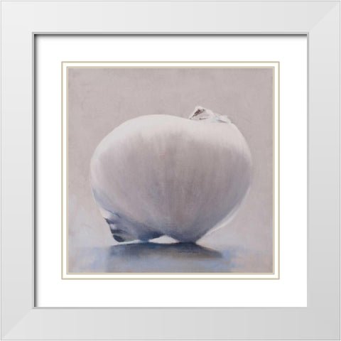 Full Moon White Modern Wood Framed Art Print with Double Matting by Witkowski, Chris