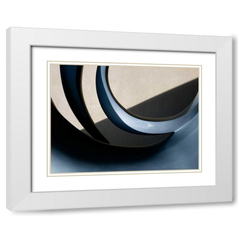 Architectural Curve III White Modern Wood Framed Art Print with Double Matting by Christensen, Jim