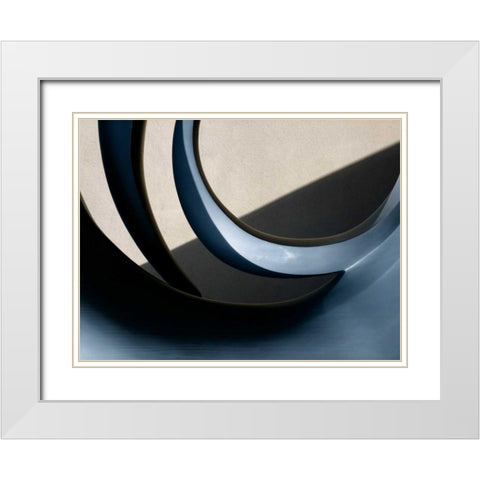 Architectural Curve III White Modern Wood Framed Art Print with Double Matting by Christensen, Jim