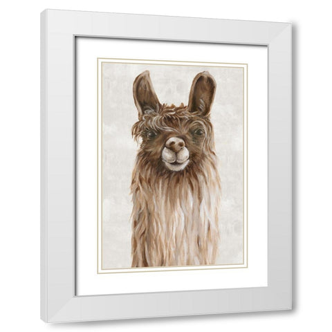 Suri Alpaca I White Modern Wood Framed Art Print with Double Matting by Watts, Eva