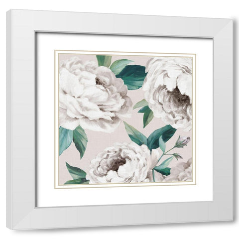 Felicity II White Modern Wood Framed Art Print with Double Matting by Watts, Eva