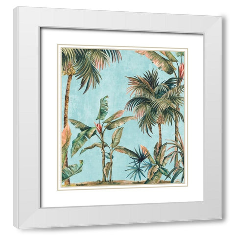 Lavish White Modern Wood Framed Art Print with Double Matting by Watts, Eva