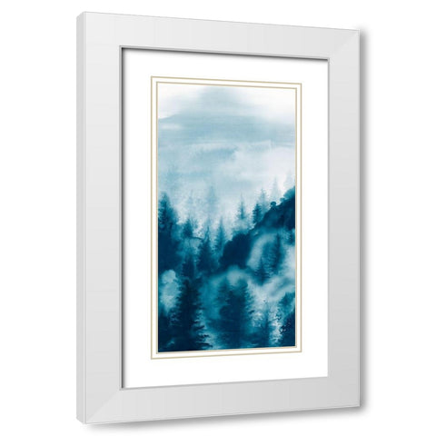 Foggy Dew II White Modern Wood Framed Art Print with Double Matting by Watts, Eva