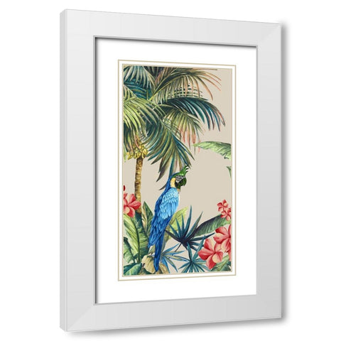 Tropicano II White Modern Wood Framed Art Print with Double Matting by Watts, Eva
