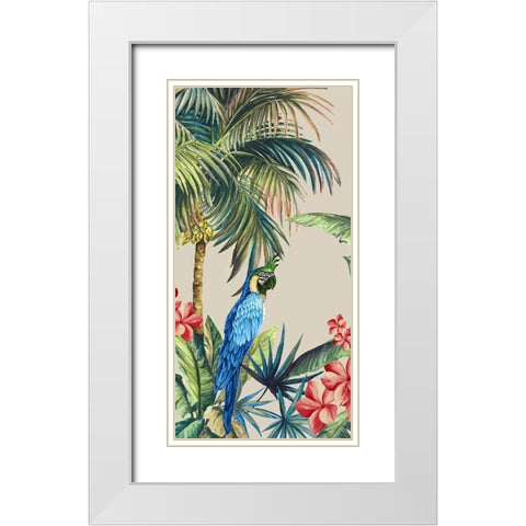 Tropicano II White Modern Wood Framed Art Print with Double Matting by Watts, Eva