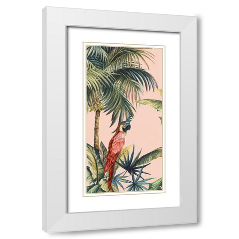 Tropicano II White Modern Wood Framed Art Print with Double Matting by Watts, Eva