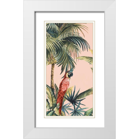 Tropicano II White Modern Wood Framed Art Print with Double Matting by Watts, Eva