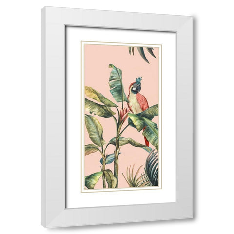 Tropicano II White Modern Wood Framed Art Print with Double Matting by Watts, Eva